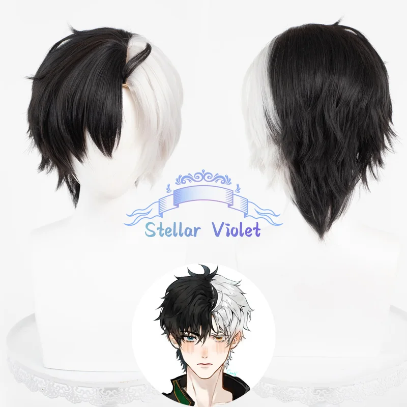 Sakura haruka peruca cosplay resistente ao calor anime disjuntor de vento hayato suo cosplay perucas sintéticas 30cm preto branco/marrom peruca festa