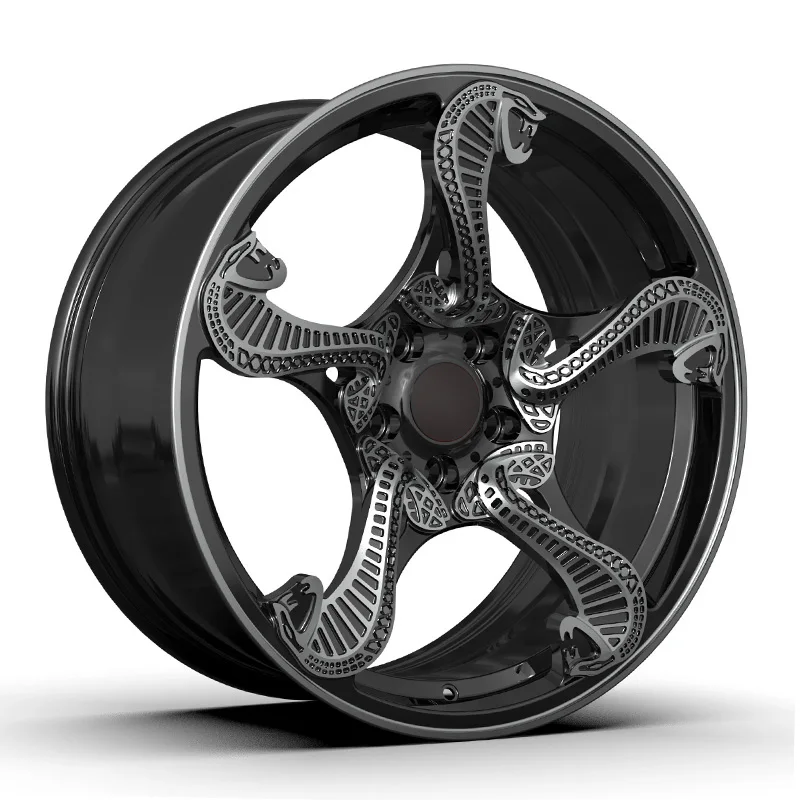 

Custom Forged Wheels 15 16 17 18 19 20 21 22 23 24 26 Inch Cool Snake Shape Aluminium Alloy Forged Rims for Passenger Car