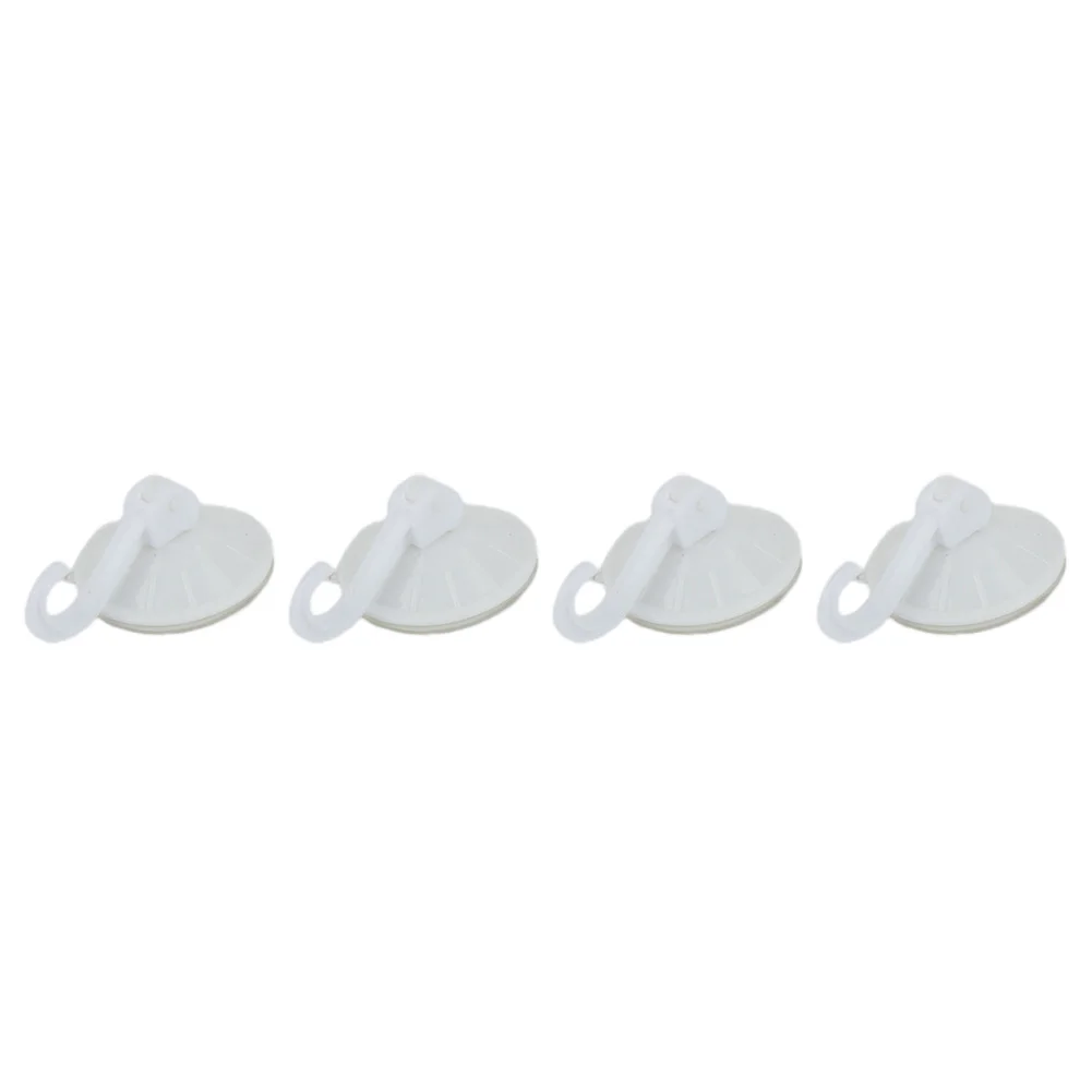 4 PCS Suction Hooks for Glass Mirrors Tiles Metal Surfaces With No Design and Secure Locking for Bathroom Kitchen Use
