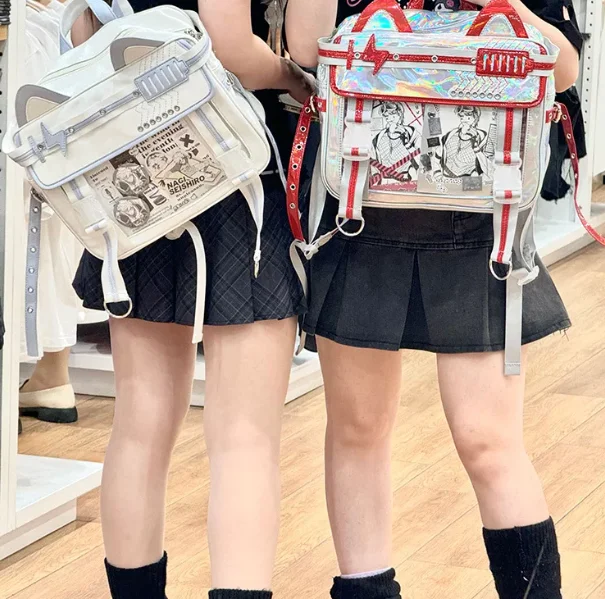 Japanese Original Rabbit Transparent LTA Bag Ba Ji Two-dimensional Backpack Female Versatile Large-capacity Student Schoolbag