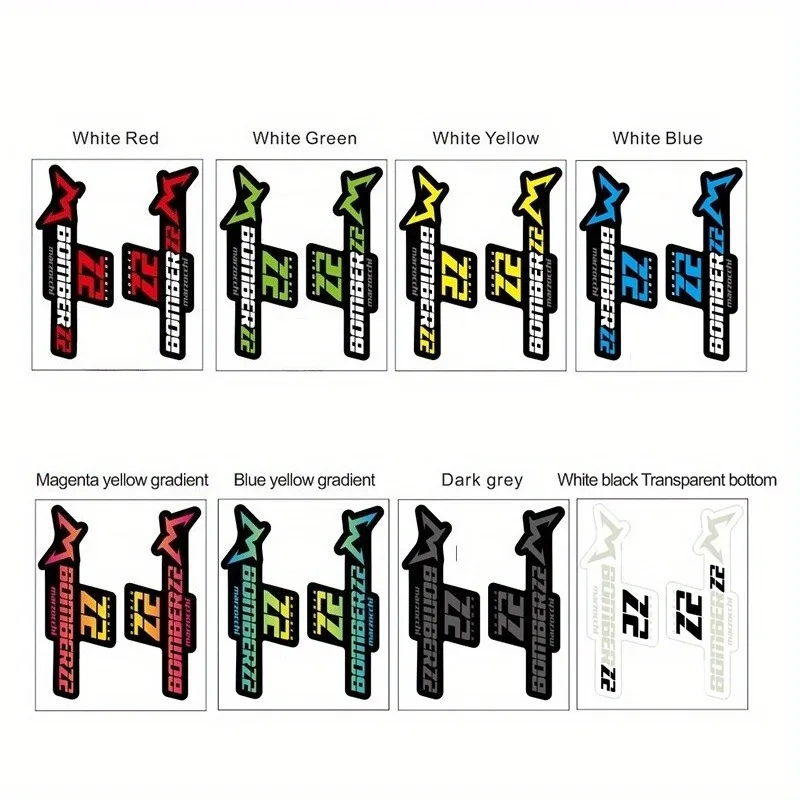 Adesivo decorativo para bicicleta de montanha, 2 peças/folha, 2020 marzocchi BOMBER z2, adesivo para garfo dianteiro.