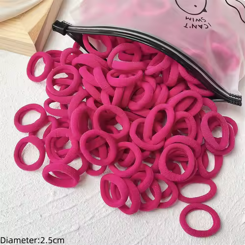 50pcs Black Elastic Hair Band Leagues Ties Colets Scrunchies Springs Gum Accessory For Girl Women No Damage Pigtails Holder Set - Image 32