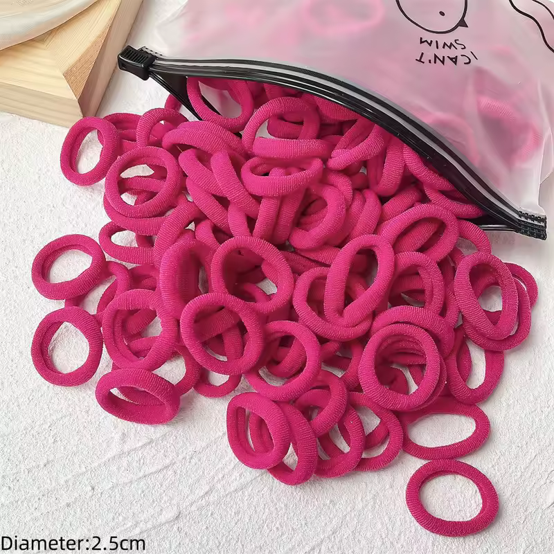50pcs Black Elastic Hair Band Leagues Ties Colets Scrunchies Springs Gum Accessory For Girl Women No Damage Pigtails Holder Set - Image 32