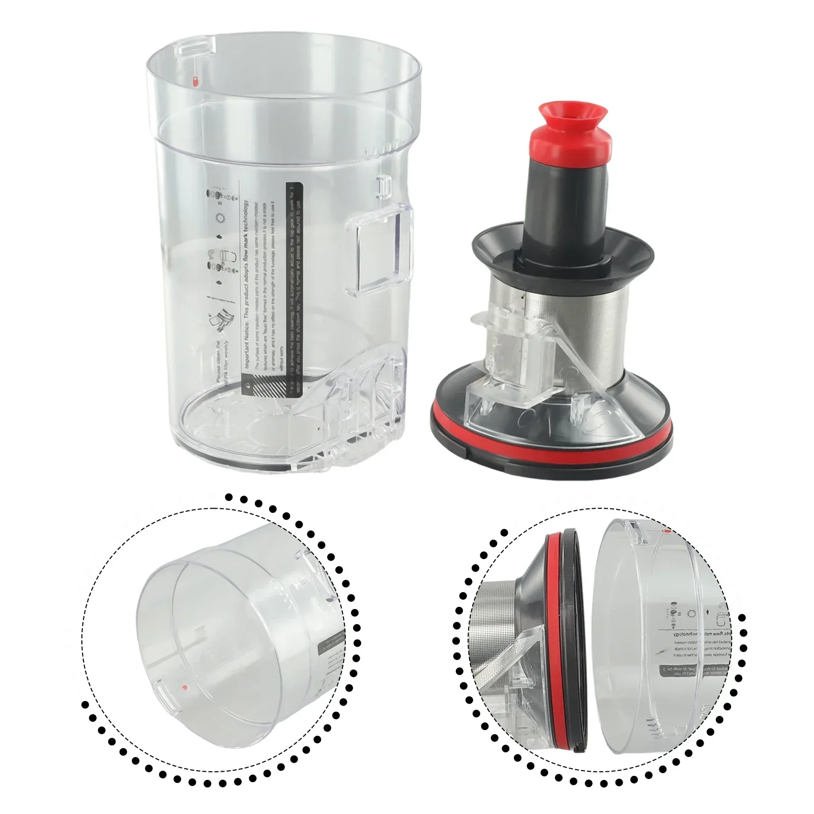 Filter Vacuum Cleaner Parts P11 Plastic Vacuum Cleaner Dust Cup High Quality Long Service Life Dust Bin Container