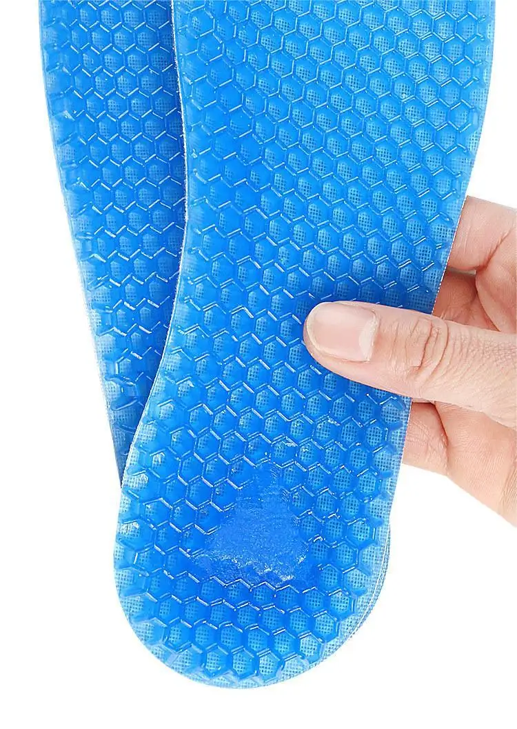 1 Paar weiche Silikon-Einlegesohlen, geeignet für Outdoor-Sportarten und zum Laufen, elastische, stoßdämpfende Sohlen, bequeme Einlegesohlen für Herren-Sneaker. – Detail 9