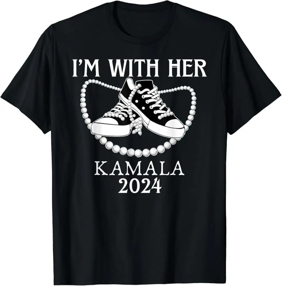 I'm With Her Kamala Chucks and Pearls Election 2024 T Shirt