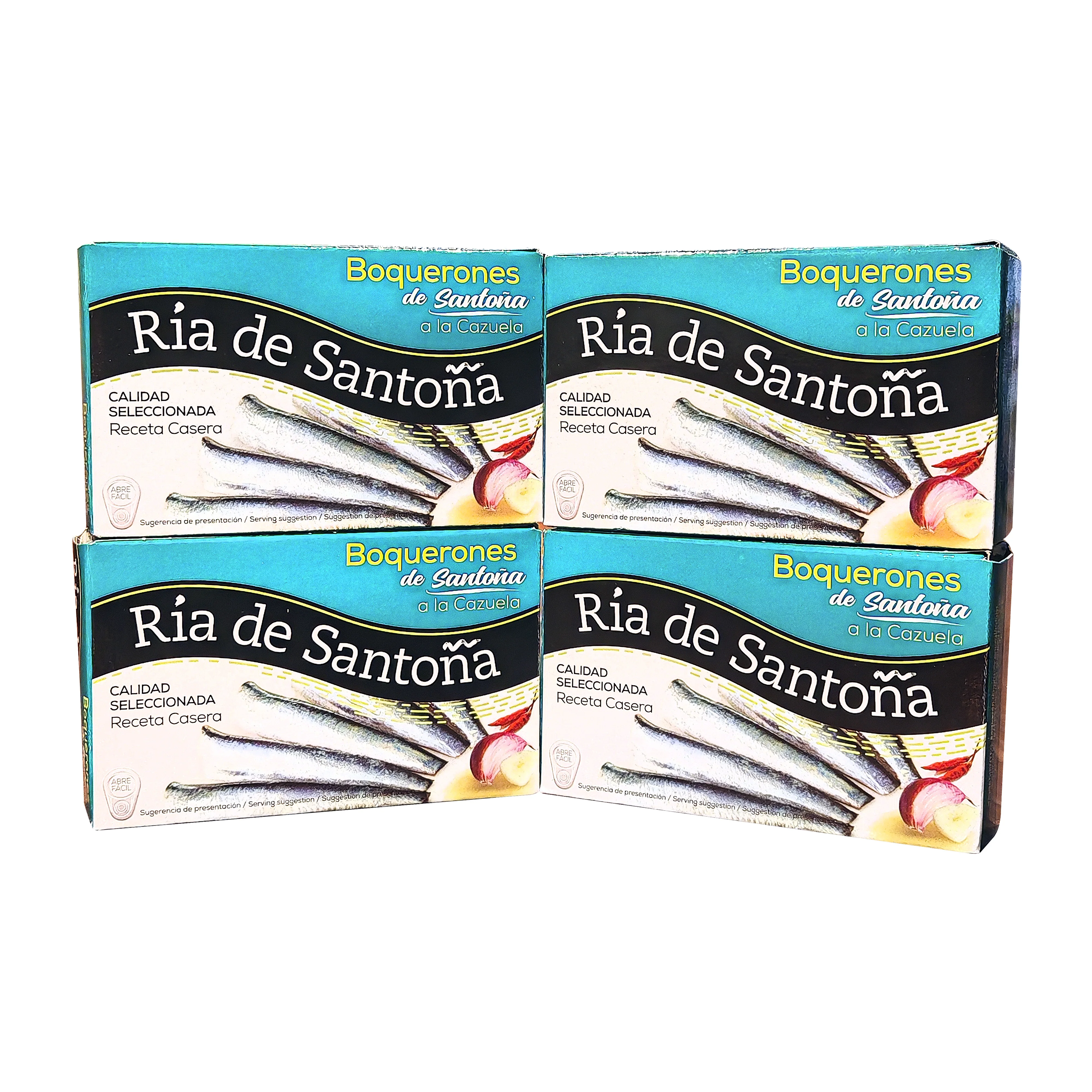 Boquerones de Santoña a la cazuela, pack 4 unidades. Ria de santoña