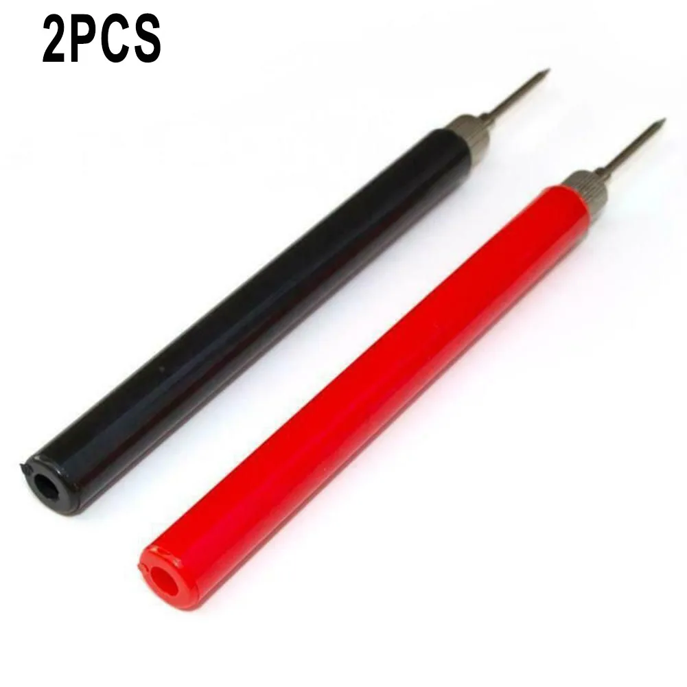 2pcs Multimeter Spring Test Probe Tips Insulated Test Hook Wire Connector Test Needles Electrical Measuring Device Pins 128mm