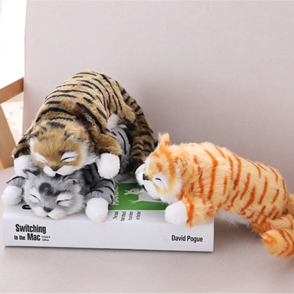 Stuffed Animal Electric Rolling Cat Simulation Interactive Electric Plush Toys Tumbling Barking Cute Fun Cat Animal Toy