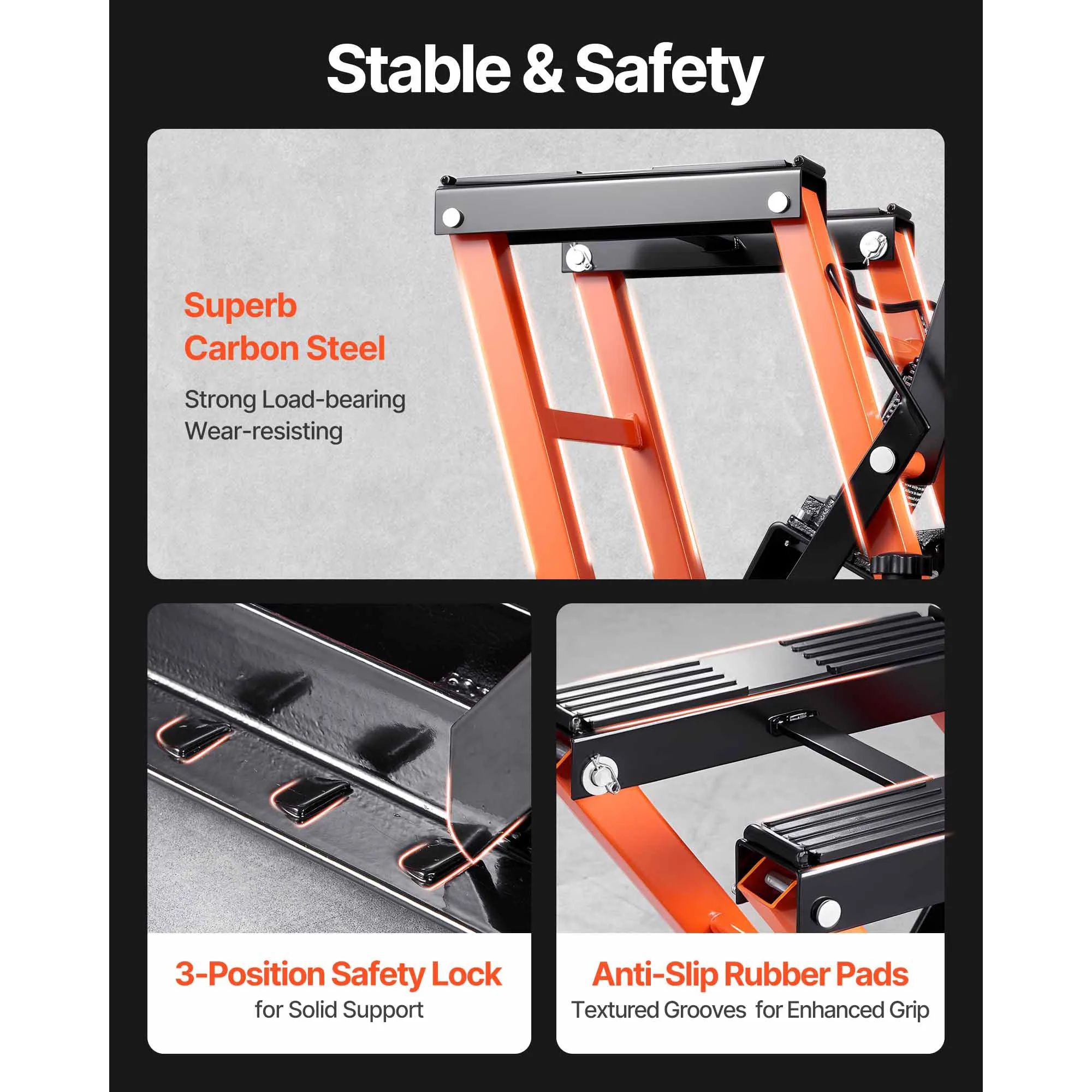 SucceBuy 1500 LBS Steel Hydraulic Motorcycle Jack Stand ATV Scissor Lift Jack with 4 Wheels for Motorcycle ATV UTV Powersports view 5
