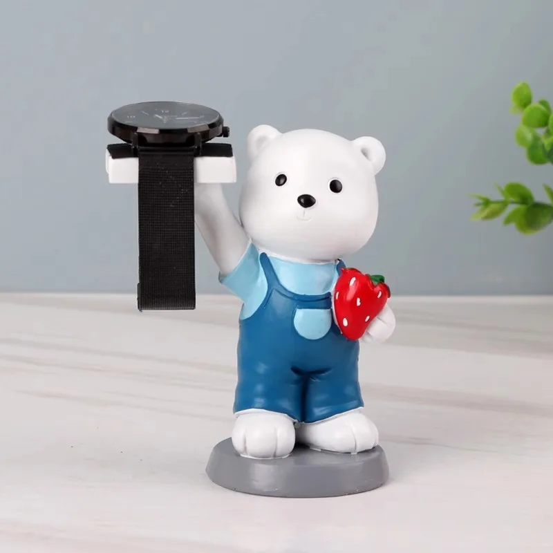 Resin Creative Watch Holder Personalized Bear Wrist Watch Holder Storage Case Organizer Display Apple Watches Accessories Cute