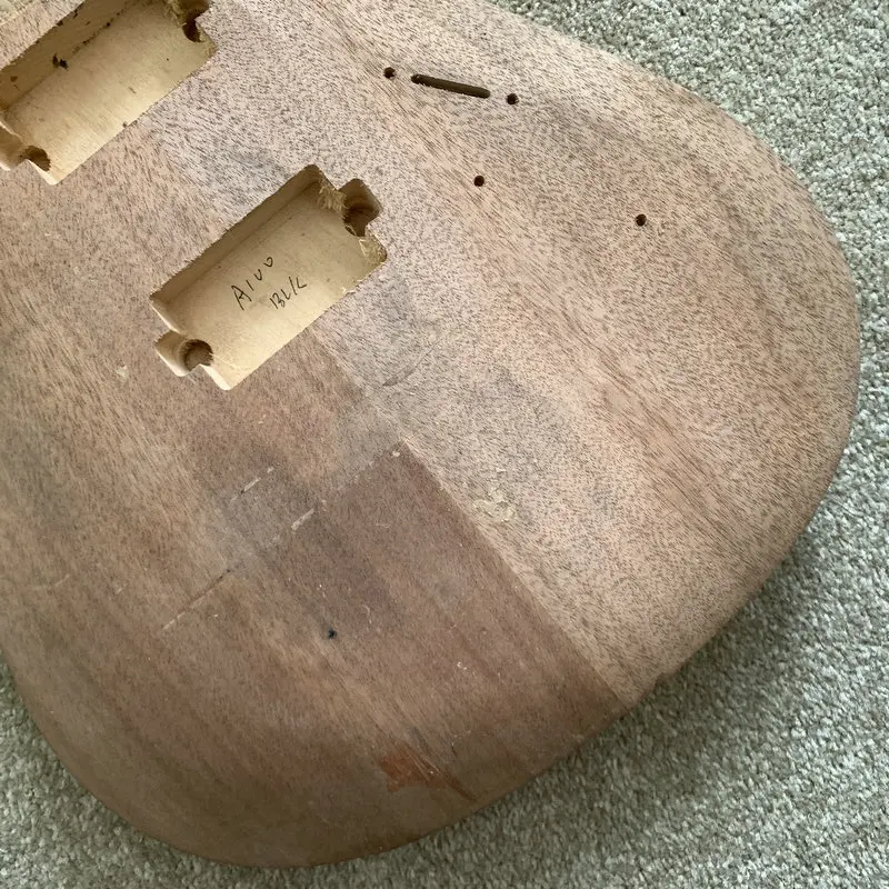 FB986  Solid Basswood with Mahogany for 6 String Electric Guitar Body Genuine LAG Guitar Replace and DIY Parts Unfinished