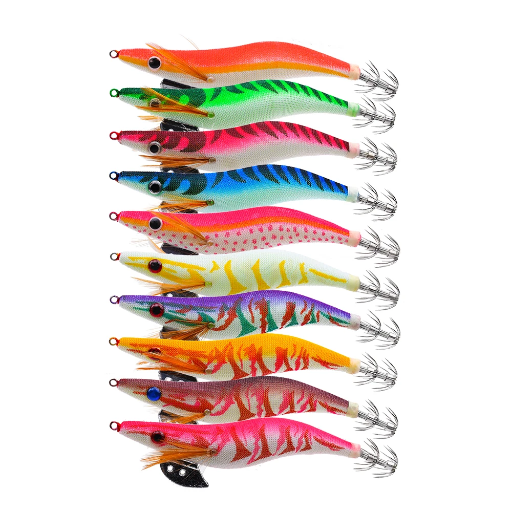 Señuelos calamar jig con ojos 3D luminosos y plomo para sepias - imagen 2