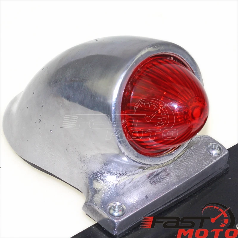 Motorcycle Retro 12V Rear Vintage Tail Brake Stop Light License Plate Bracket Taillight for Harley Bobber Chopper Custom Dyna