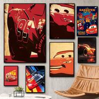 Speedy Lightning McQueen Classic Painting Calligraphy HD Canvas Poster living room bedroom bar aesthetic decoration