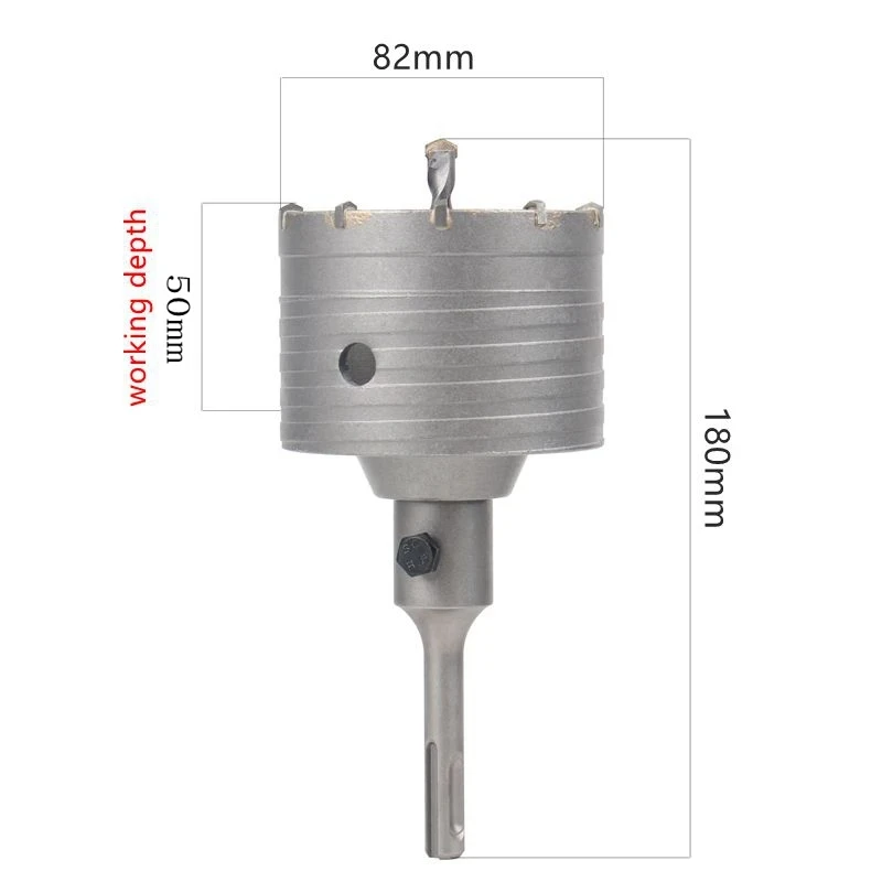 HEDA 82มม.คอนกรีตทังสเตนโลหะผสมคาร์ไบด์ Core รู SDS PLUS ไฟฟ้า Hollow เจาะเครื่องปรับอากาศท่อซีเมนต์หิน