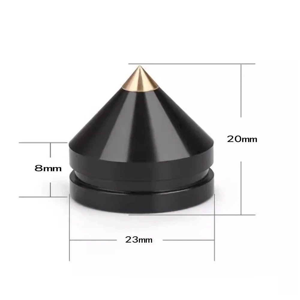 4Pcs speaker Stand Feet Foot Pad aluminium alloy metal Spikes Cone Floor Foot Nail for loudspeakers Shoes Spike shock absorber