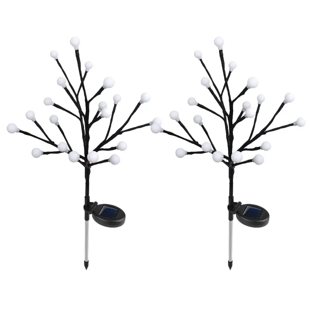 2 Pcs Artificial Branches Light LED Lamp Garden Courtyard Decoration Solar Lights Outdoor Landscape