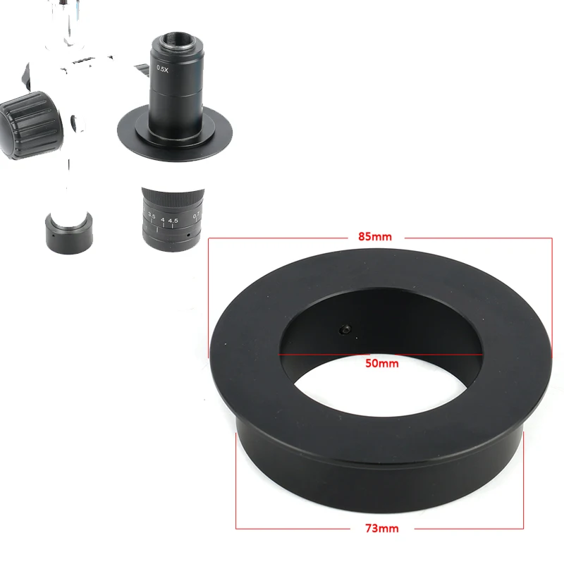 50mm To 73mm Adapter Ring Microscope Camera 10A 120X/300X/180X Lens Holder Adapter For 76mm Adjustment Stereo Microscopio Holder