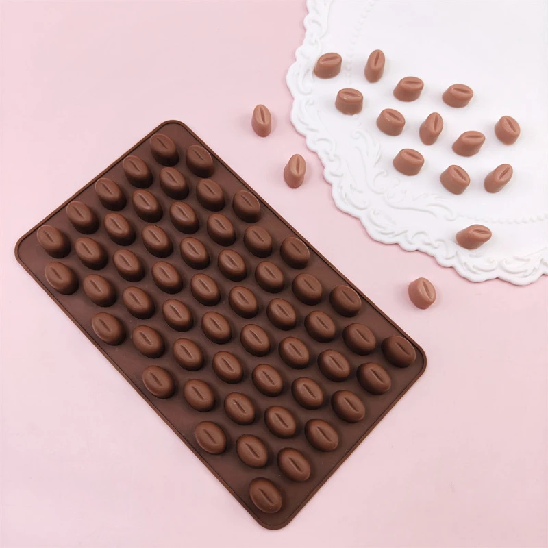 

7/55 Cavity Mini Coffee Beans Chocolate Sugarcraft Candy Silicone Mold Mould Fondant Cake Decorating Baking Pastry Tools