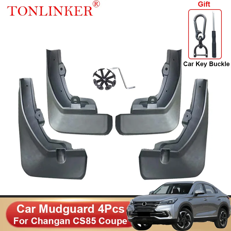 

TONLINKER Car Mudguard For Changan CS85 COUPE 2019-2020 Mudguards Splash Guards Front Rear Mud Flaps Fender Mudflaps Accessories