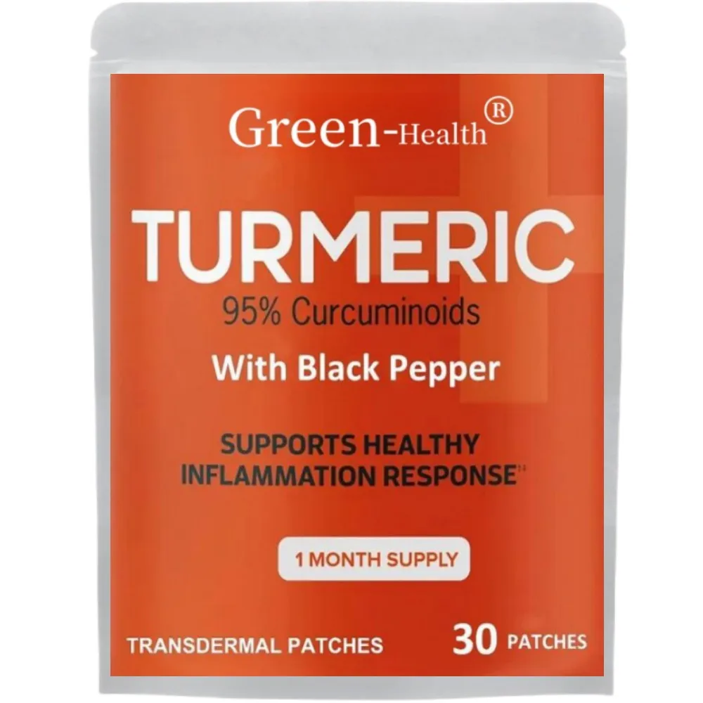 

30 Patches Turmeric Curcumin with Black Pepper Transdermal Patches Enhanced Absorption, Joint Support