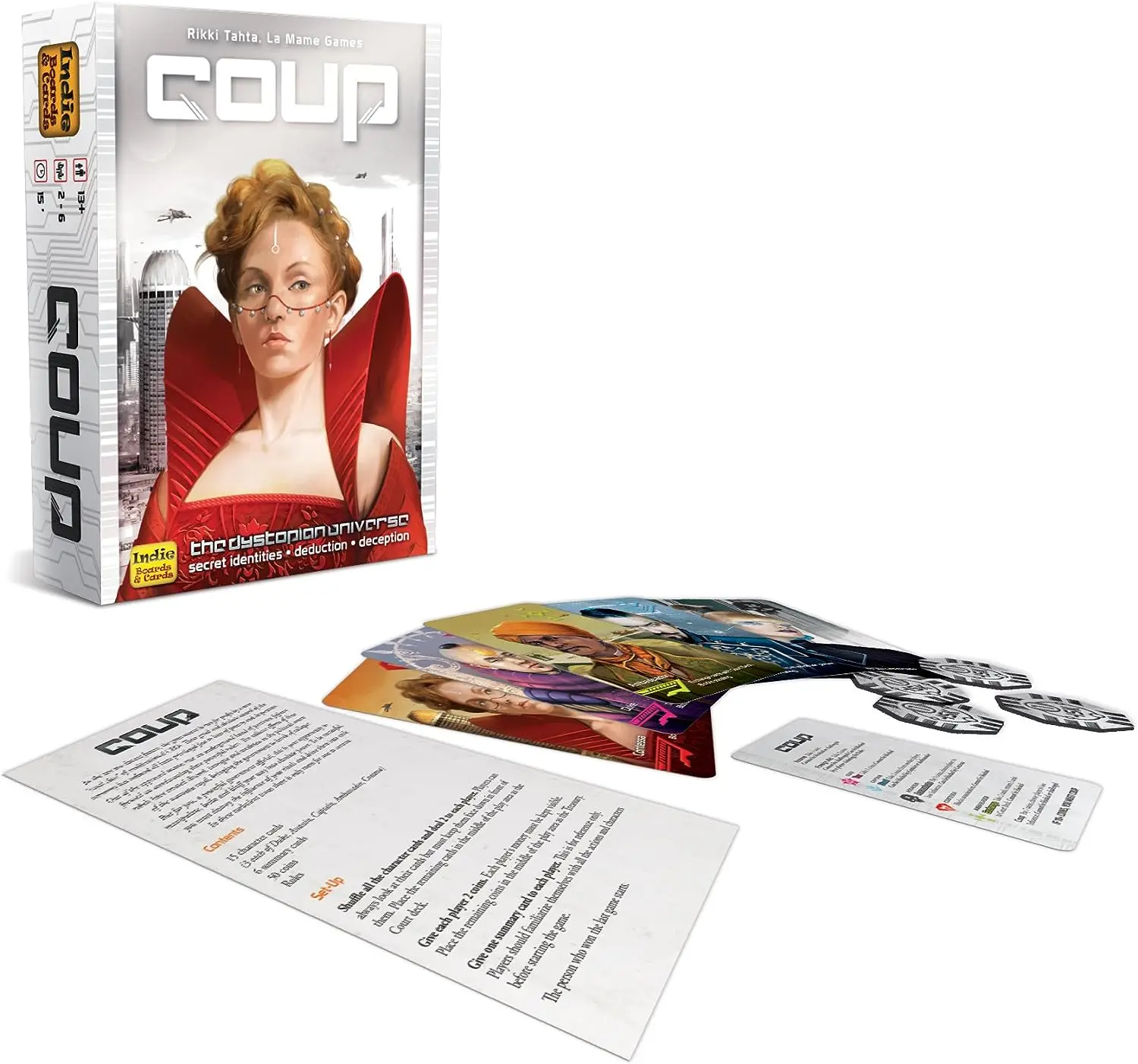 Indie Boards and Cards | Coup | Card Game | IBCCOR2 Coup Reformation 2nd Edition Expansion Card Game