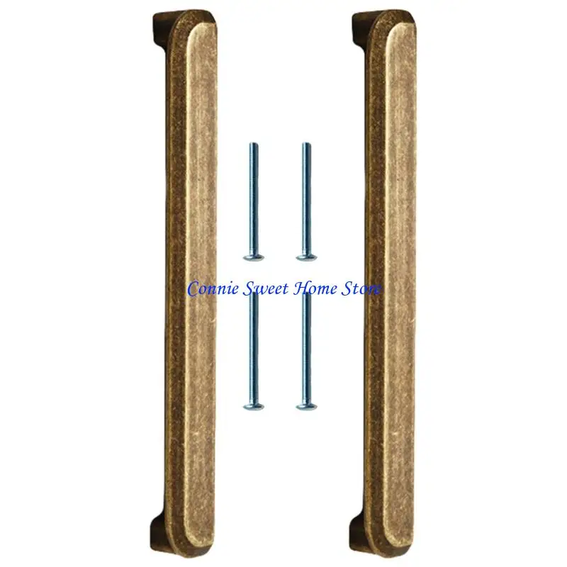 LXAF Pair of Vintages Bronze Cabinets Pulls Comfortable Grip Easy Installation for Stylish Home and Furniture Upgrades
