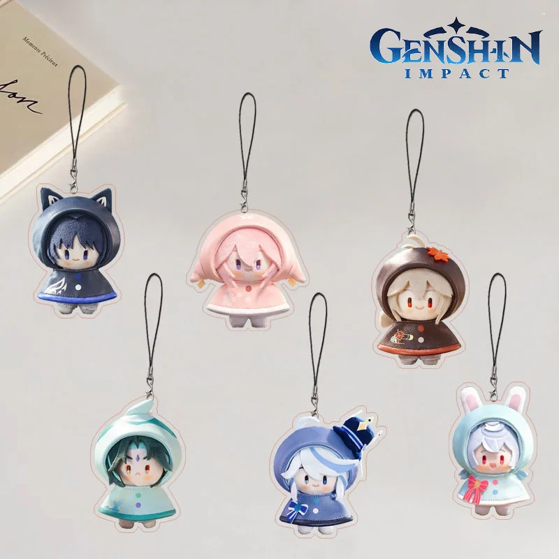 

Genshin Impact Xiao Furina Yae Miko Wanderer Cosplay Acrylic Keychain Figure Pendant Rope Phone Keyring Chain Accessories Props