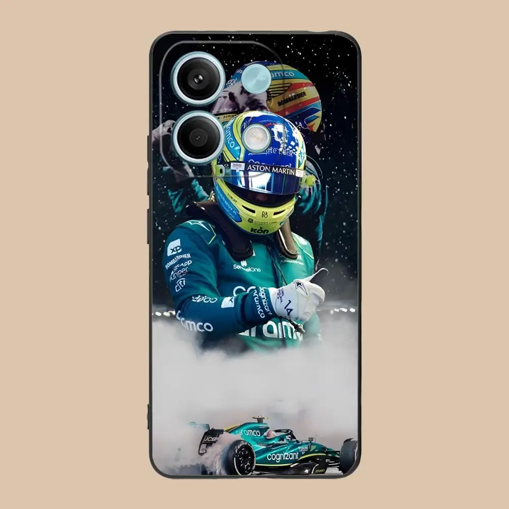 حافظة لهاتف فرناندو أ-ألونسو لهاتف شاومي 15 14 13 12 11 10 9 T Ultra Lite Pro S SE X 5G غطاء أسود فاخر جميل #6