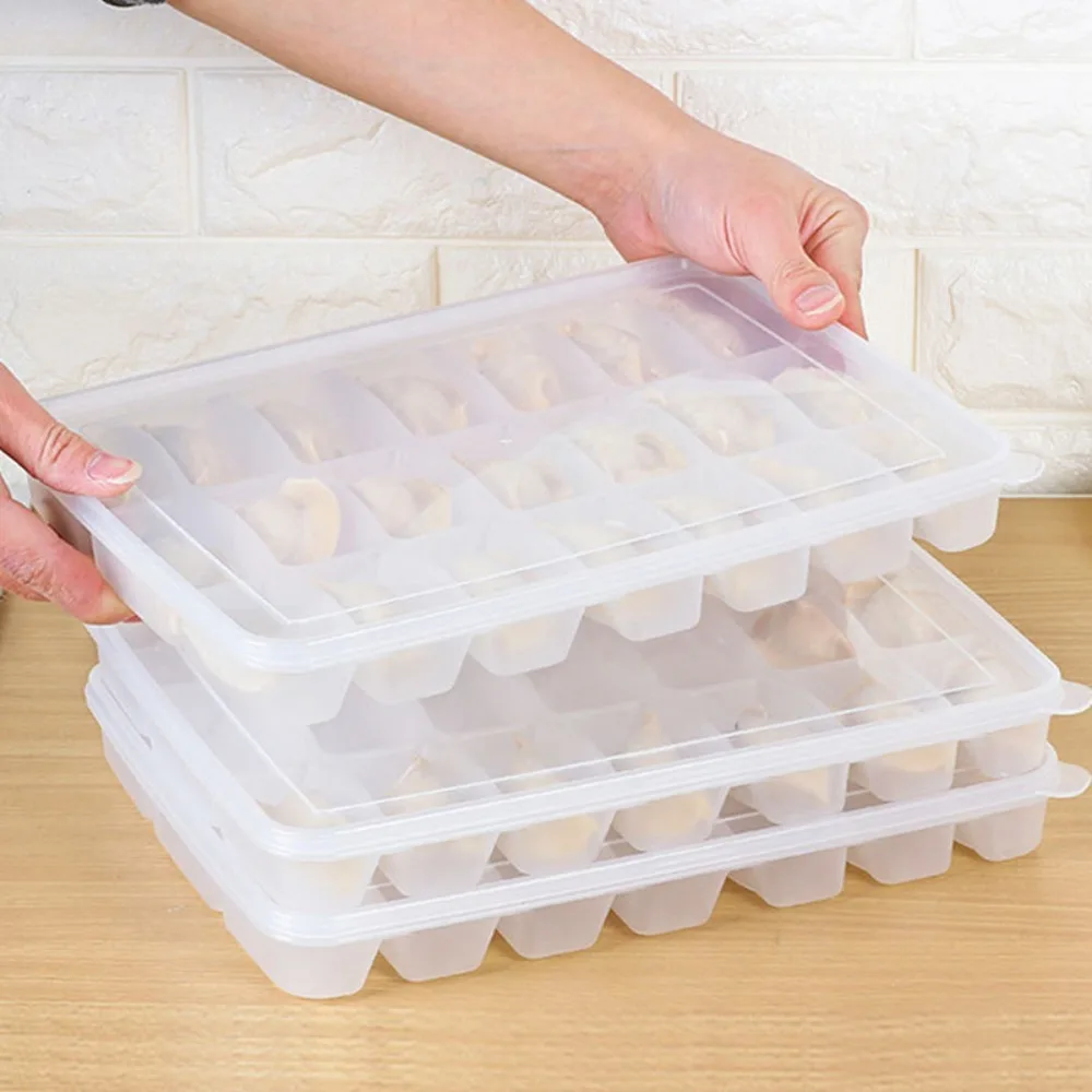 Crisper Refrigerator Storage Rack Fruit Vegetables Container Food Preparation Boxes Fresh-keeping Organizer Frozen Dumpling Box