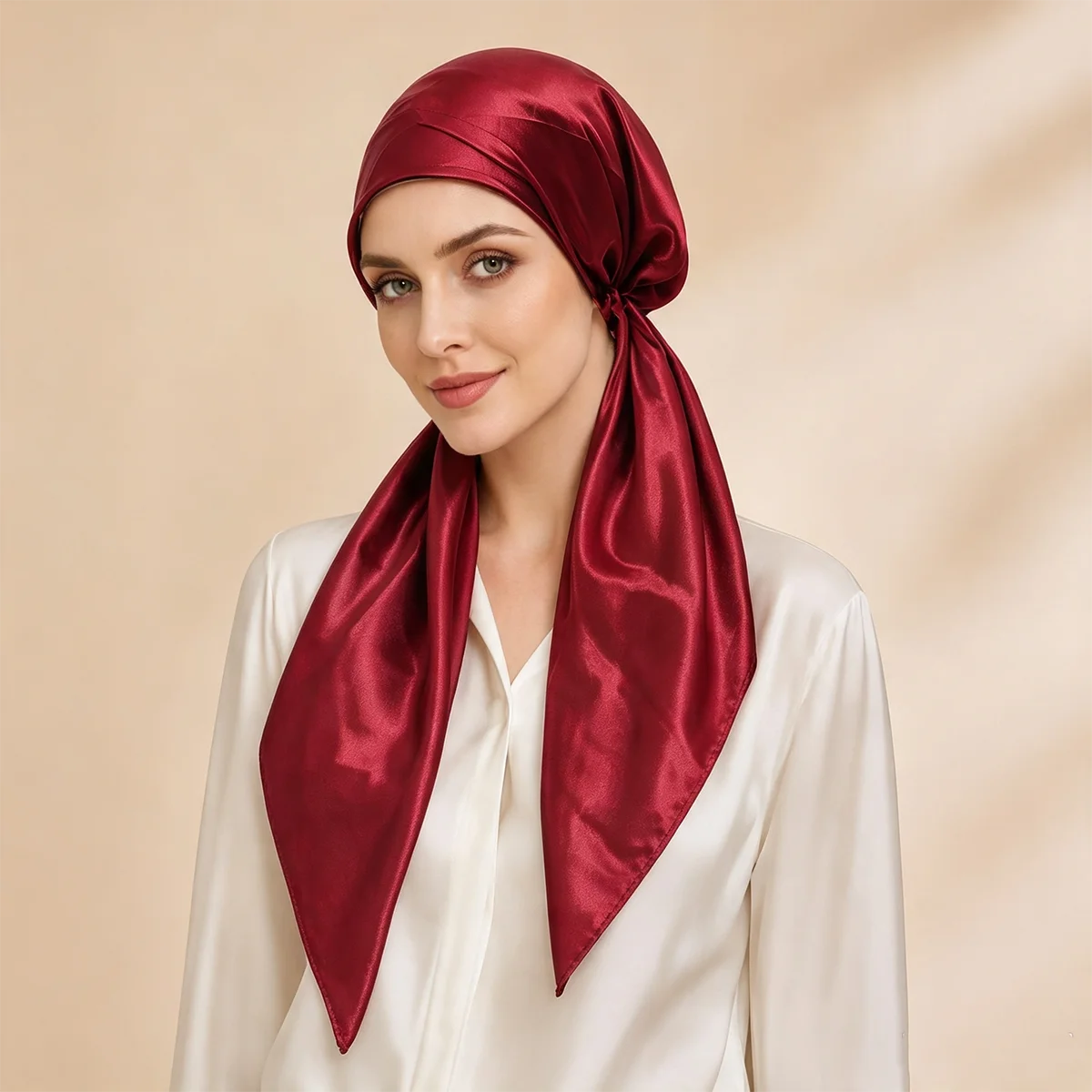 2026 New Muslim Instant Hijabs Scarf Solid Color Turban Hijab Cap Night Cap Women Ramadan Soft Satin Hair Bonnet Eid