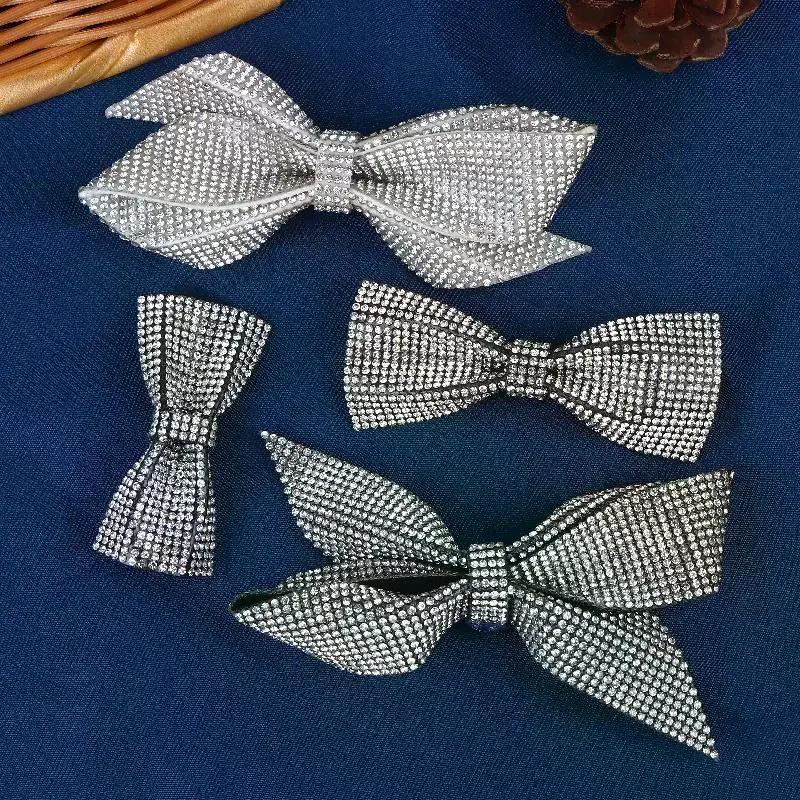 High-End Rhinestone Bow Knot Brooches, Unisex, Suitable for Parties, Banquets, and as Trendy Backpack Accessories