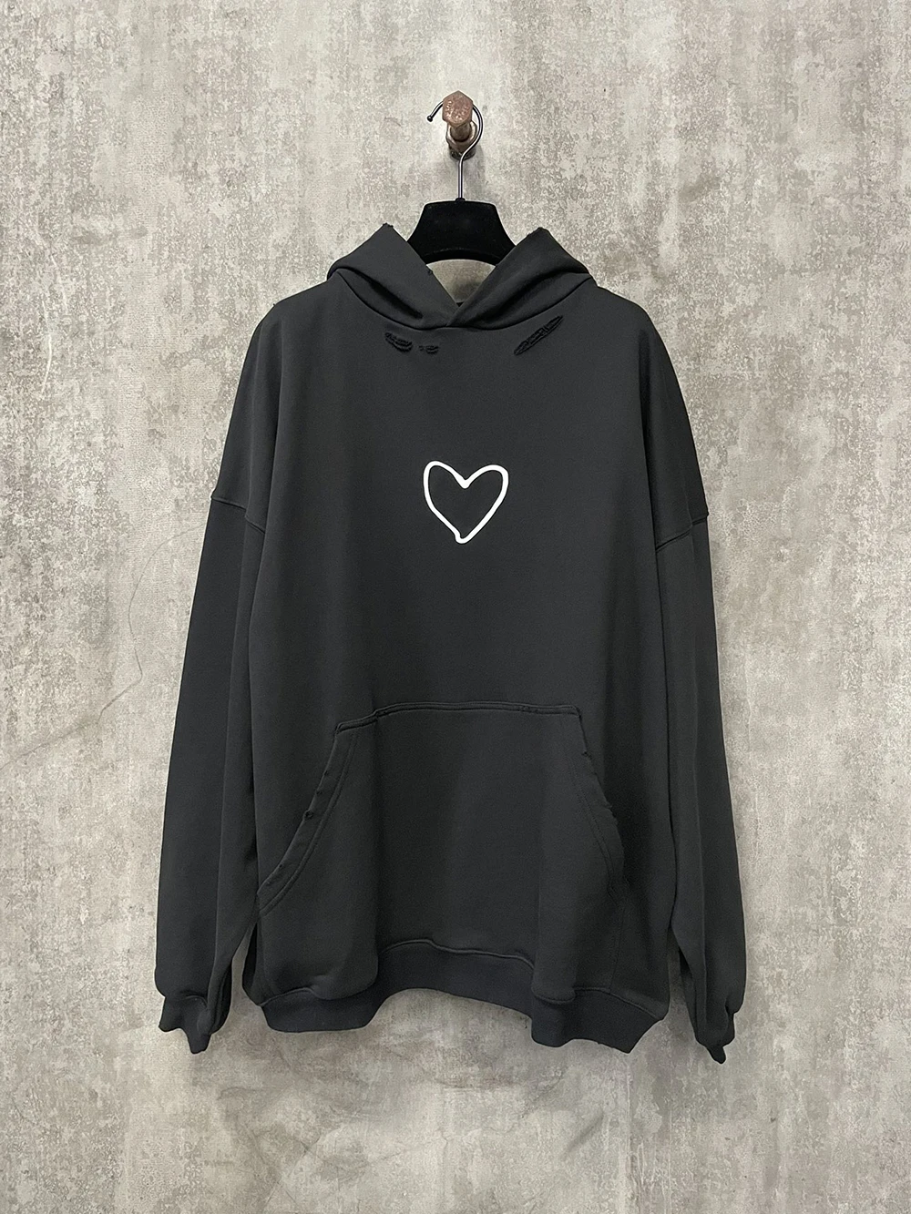 2024fw Best Version 1:1 Luxury 3D Heart Logo Hoodie Women Men Oversized Hooded Sweatshirts Pullovers