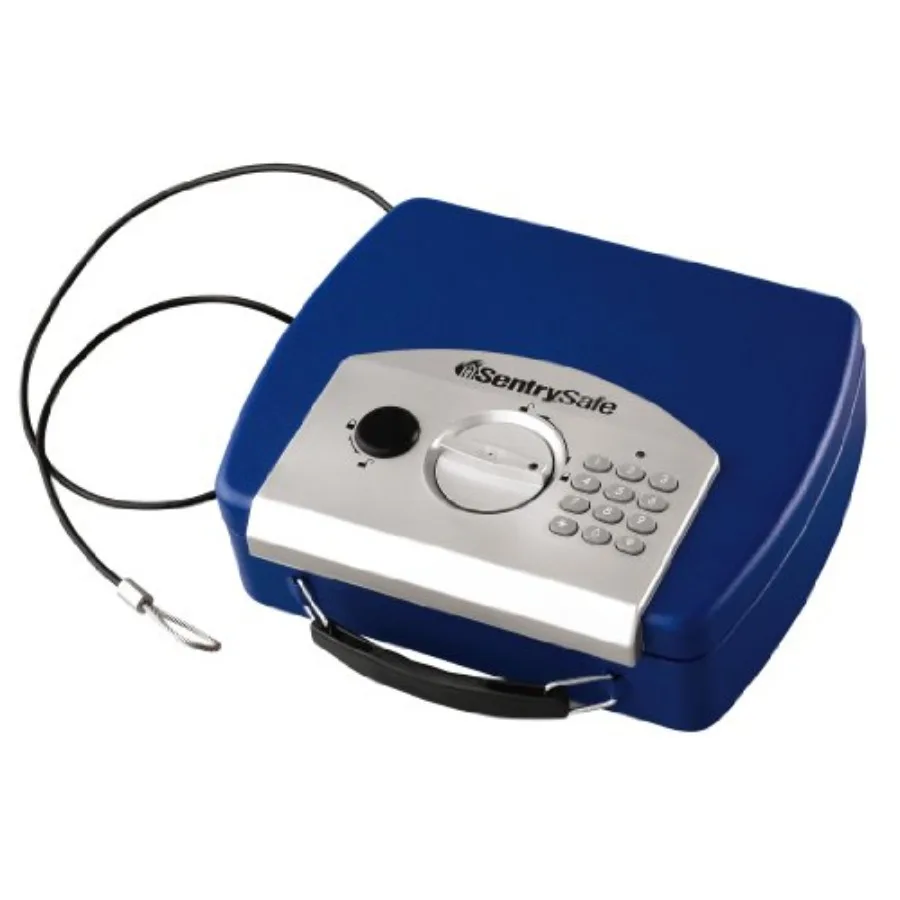 

Small Safe with Digital Keypad, Lock Box for Dorm or Travel can Store Money, Jewelry, Passports, ‎0.08 Cubic Feet, Exterior: 2.