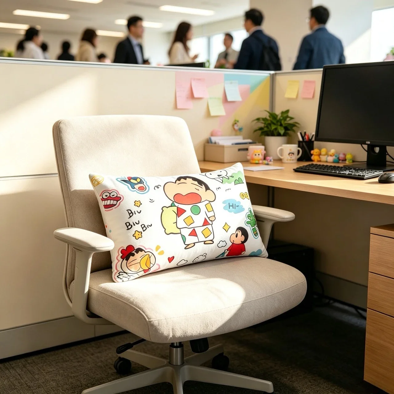 Crayon Shinchan Pillow Rectangular Pillow Pillow Case Super Soft Girl Heart Pillow Room Bedroom Bedside Office Cushion Cover