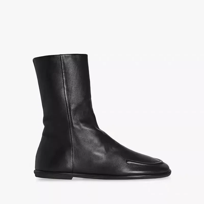 Flats Vrouwen Chelsea Laarzen Lopen Rits Trend Schoenen Winter 2024 Mode Nieuwe Enkellaarsjes Casual Goth Punk Mujer Moto Botas