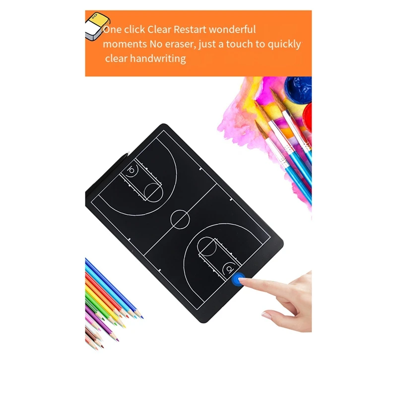 

ABKG Pro Electronic Basketball Coaching Board Digital Strategy Marker Board with LCD Screen and Stylus Pen for Basketball,Soccer