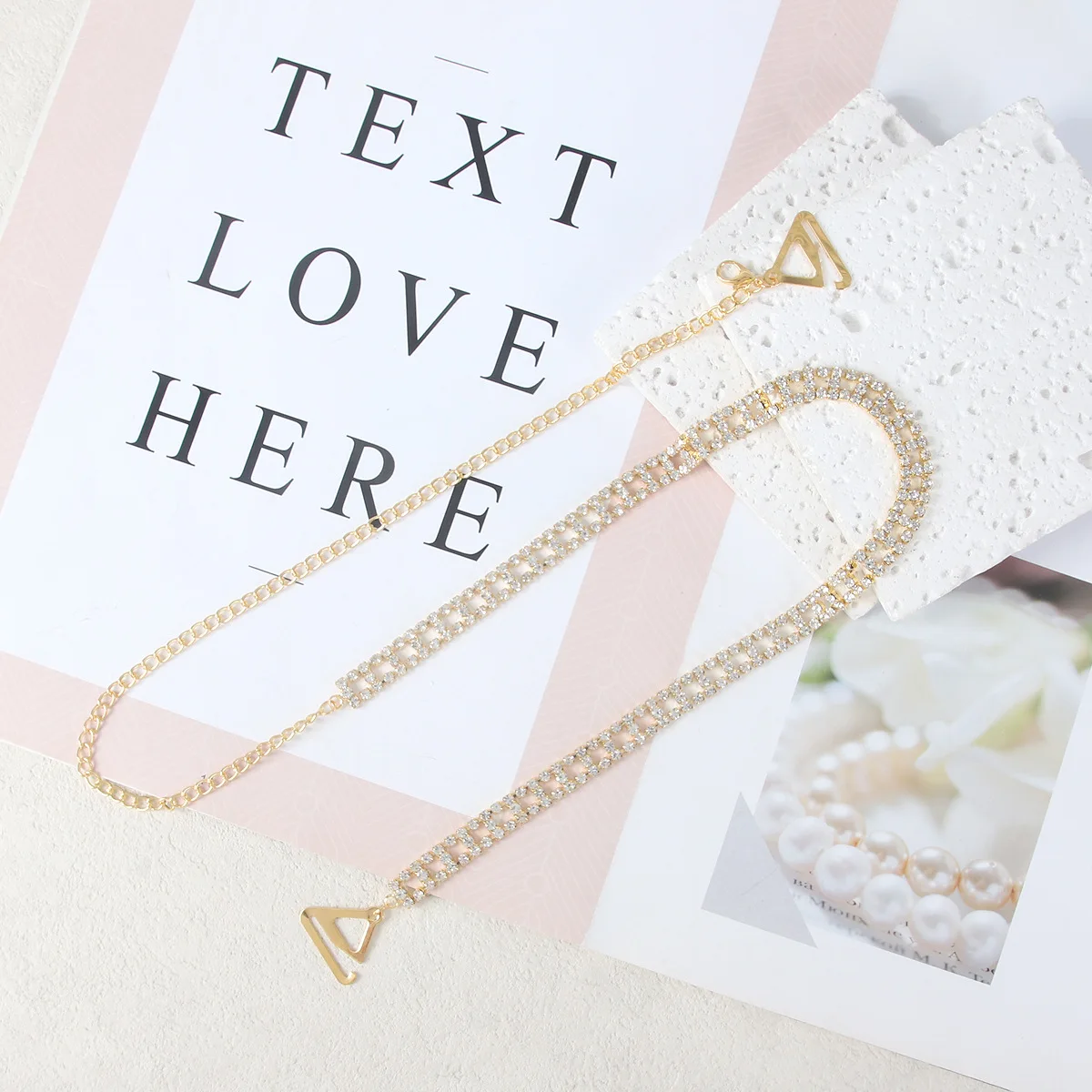 Glamorous Hollow Out Ladder Shoulder Strap Replacement Shining Crystal Embellished Dress Accent Party Nightwear Accent Piece