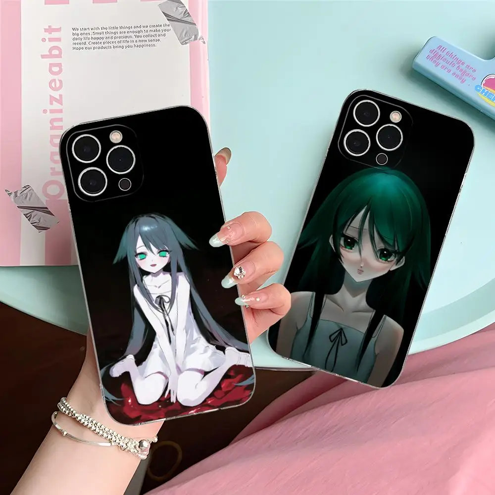 Saya no Uta حافظة هاتف محمول لهاتف آيفون 16 15 14 13 12 11 X XR XS 8 6 Pro Max Plus غطاء صغير شفاف اللون غطاء فاخر جميل
