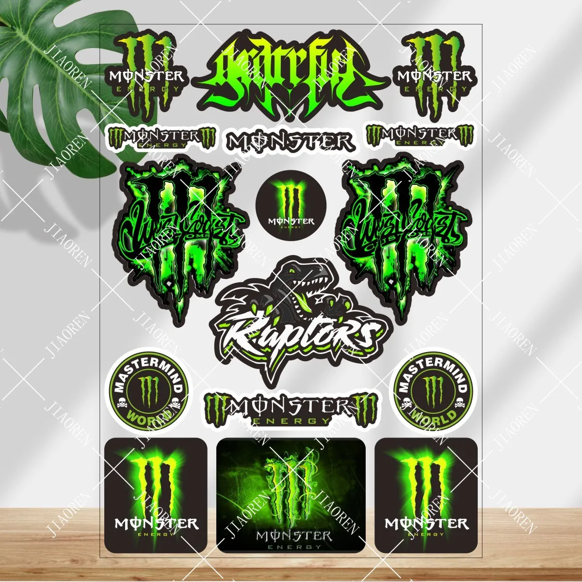 

Хэллоуин Monster Energy наклейка логотип мотоциклетный бак шлем светоотражающая наклейка комплект для YAMAHA HONDA Suzuki Kawasaki KTM # 2