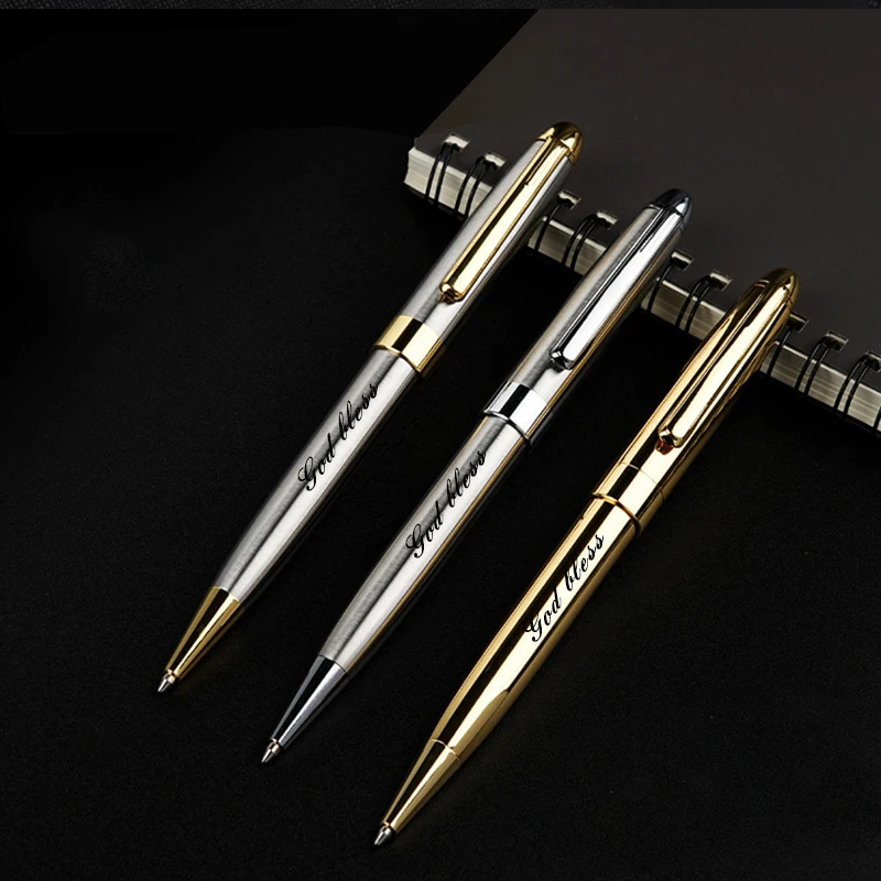 

New All Steel Metal Neutral Pen Personalized Custome Logo Engraving Name Gift Box Advertising High-end Appearance Signature Pen