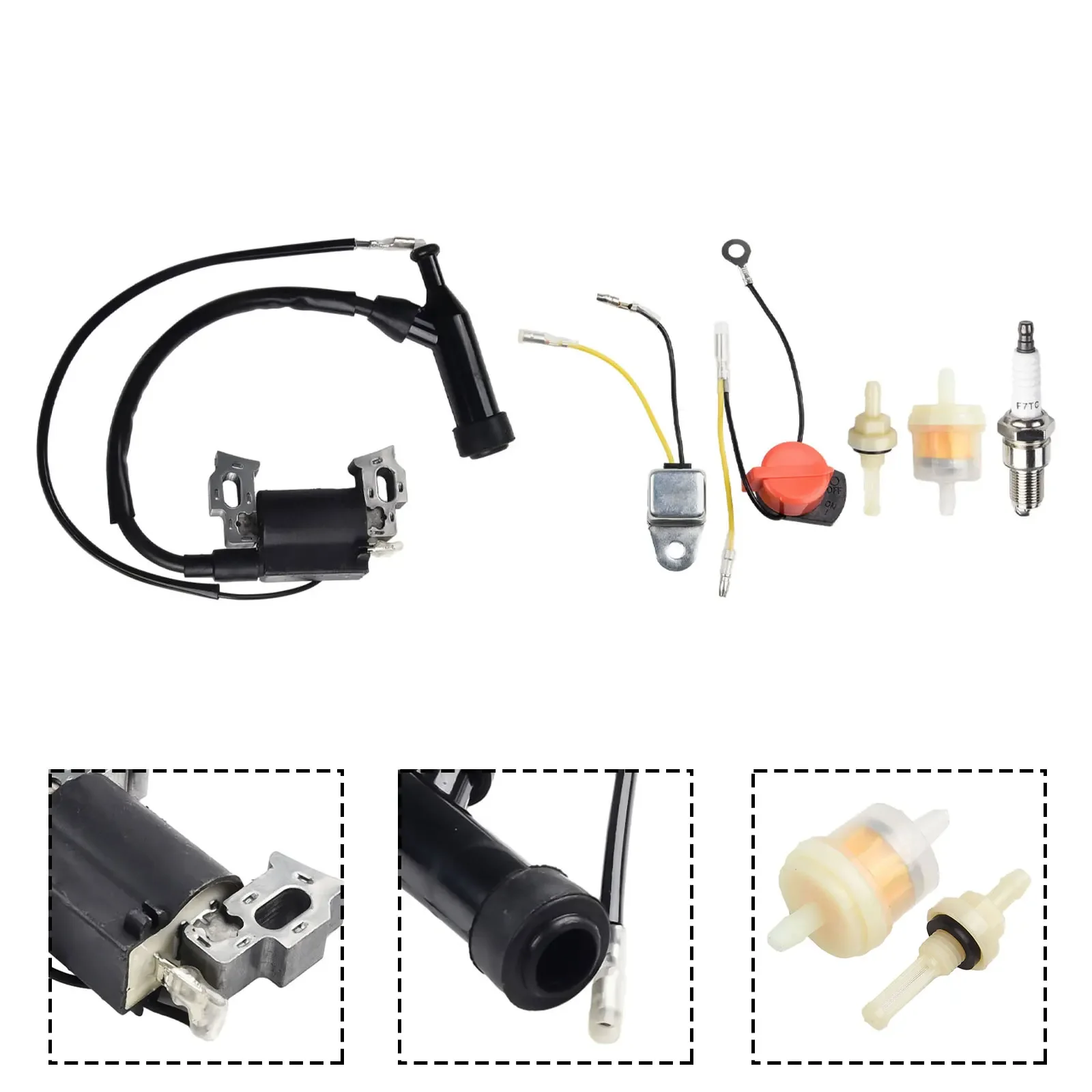 

Practical Ignition Coil Kit Lawn Mower Parts Spark Plug 30500-ZE1-033 For Honda GX200 GX120 6.5HP Garden Equipment