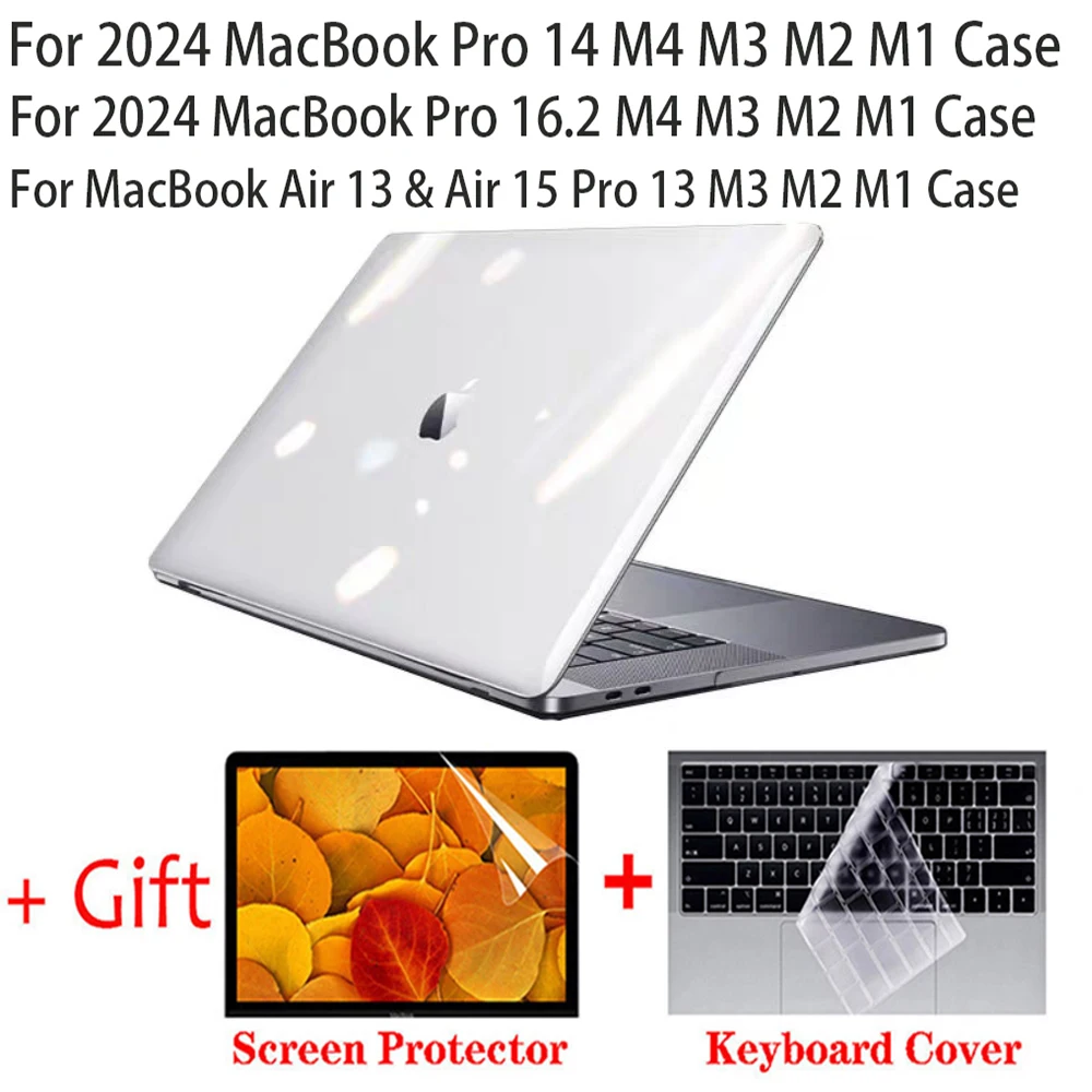 Ultra Thin Anti-Slip Case for Apple MacBook Pro/Air - Stylish Design Multiple Colors Available For 2024 Macbook Pro 14 M4 Case