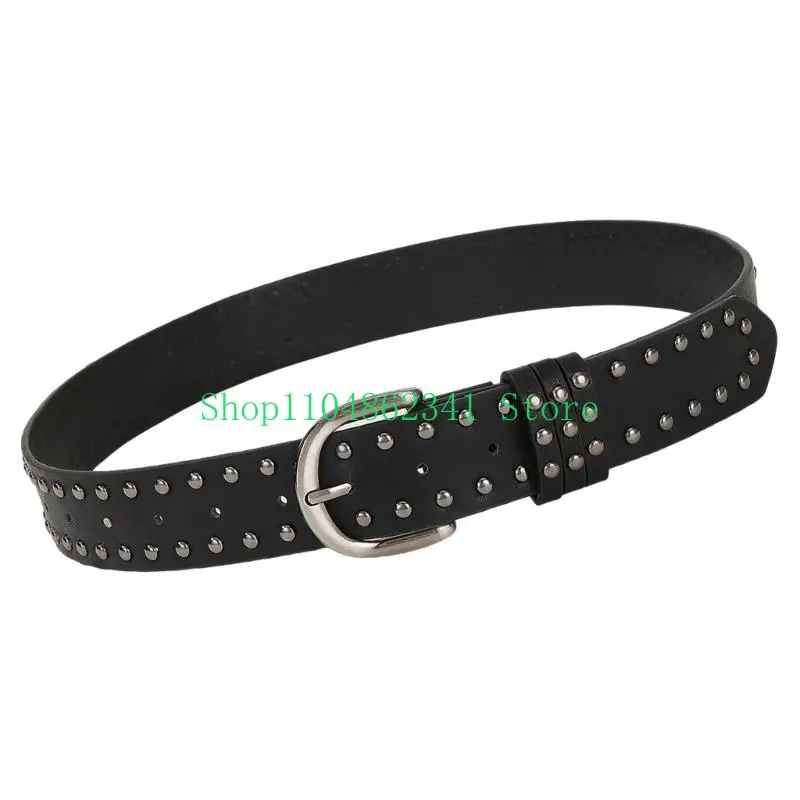 スタッズベルト レザーベルト メタルリベットベルト ピラミッドスタッドベルト ユニセックス ファッション スタッズアクセサリー ジーンズ パンツ用