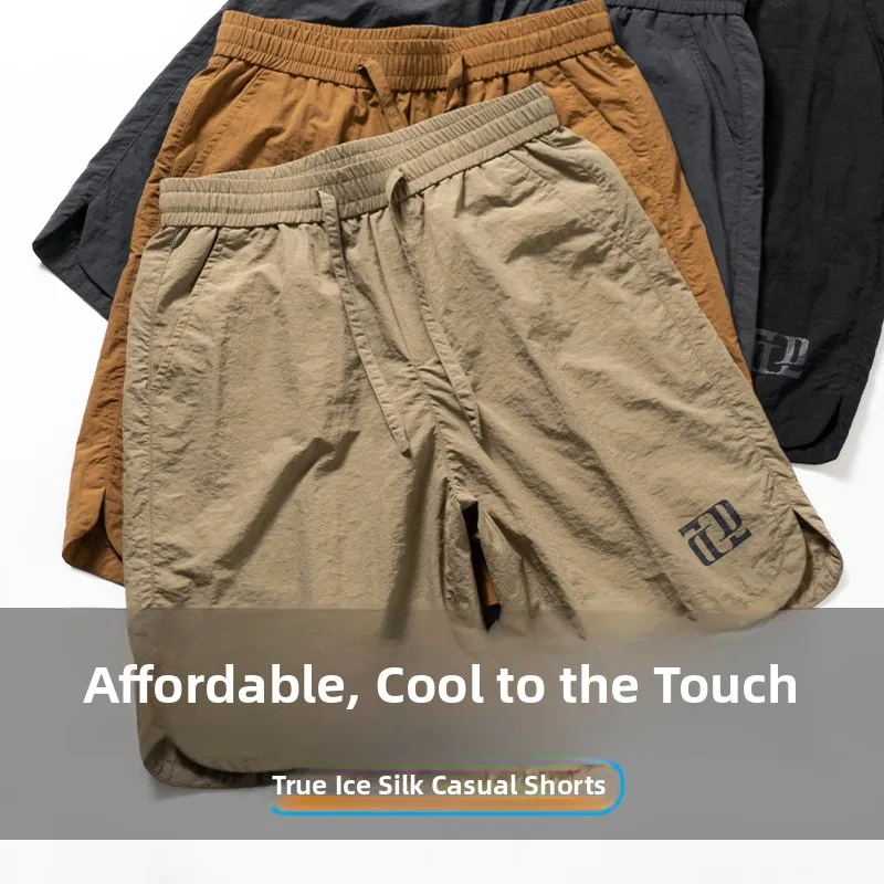 

Ice Silk Four-Quarter orts Men's Summer 2025 New Casual Baskeall Fitn Sports Youth Qui Dry Five-Quarter Mid-Pants