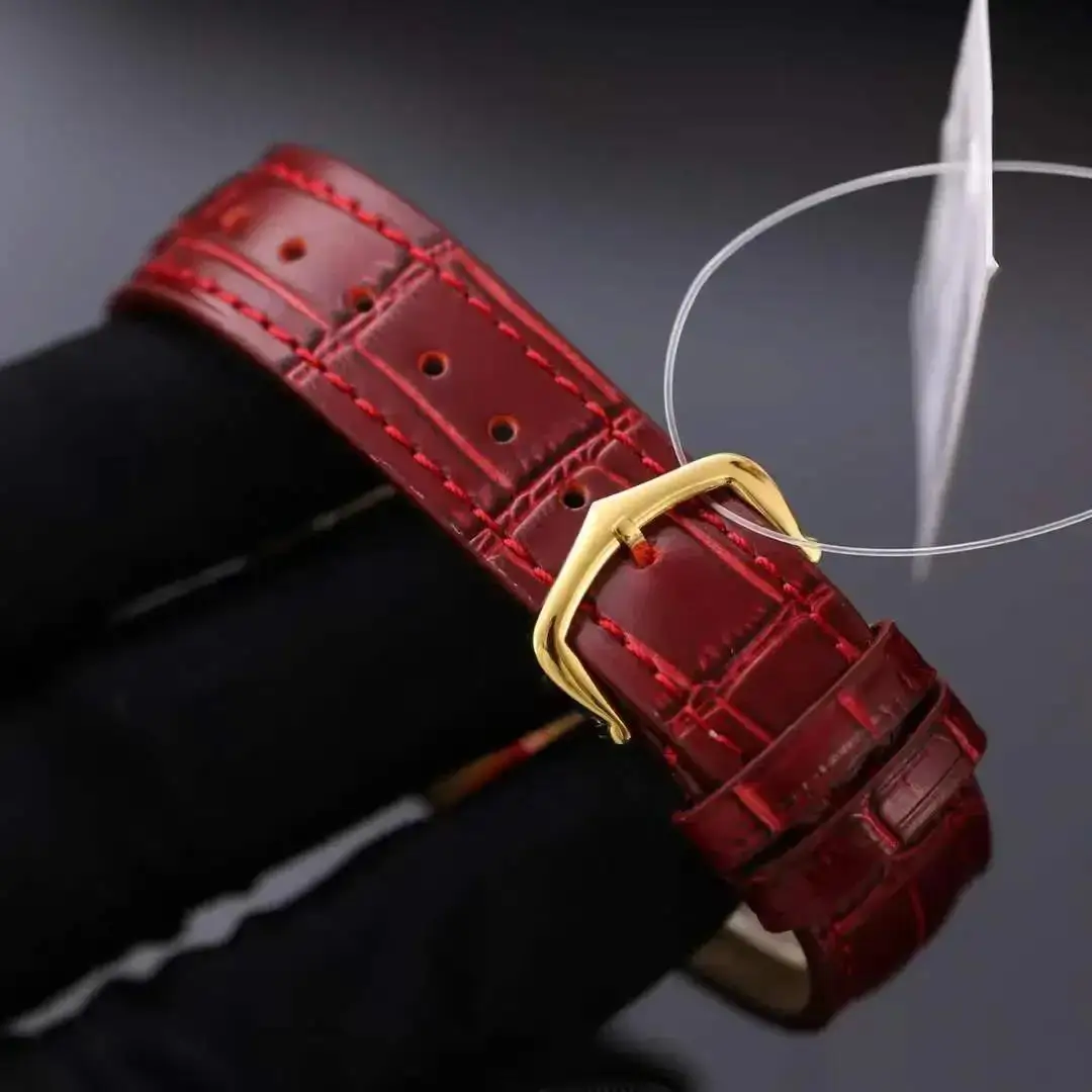 Reloj de lujo con movimiento de cuarzo para mujer, correa de cuero de acero inoxidable 904L, dorado, plateado, azul y verde