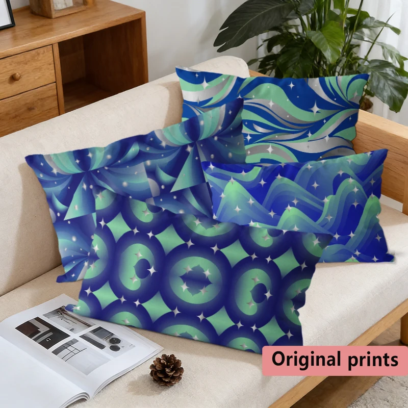 Aurora Starry Wave Pillow Covers Suitable For Sofa Bedroom Car Pillow Cover Cushion Rectangular Back Cushion