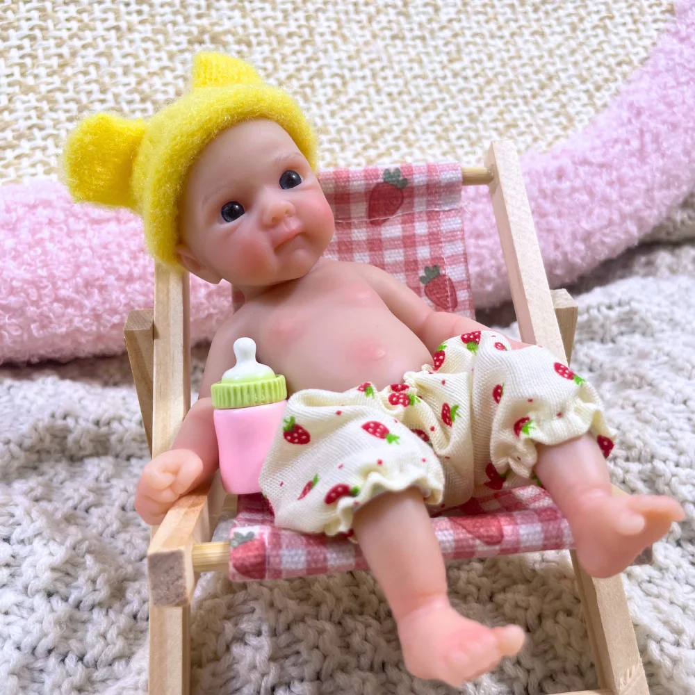 6 Inch 15 CM Mini Reborn Babypop Bettie Volledige Siliconen Pop Origineel Meisje Volledige Effen Siliconen Wasbare Pop Speelgoed Kerstcadeau