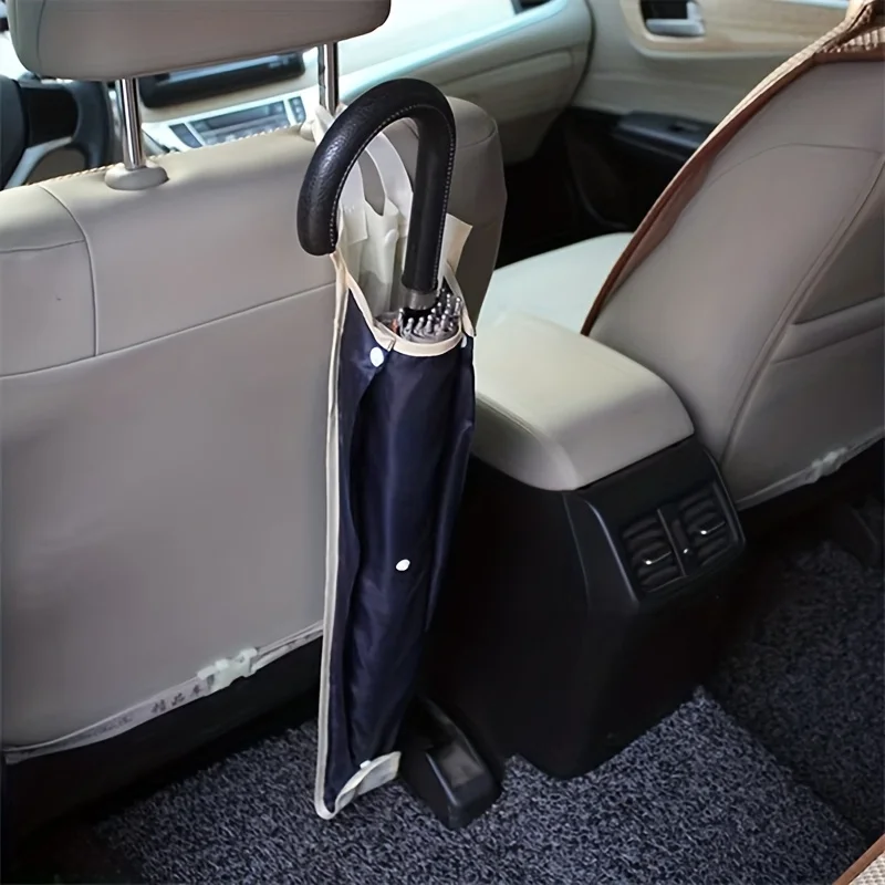 1pc Car umbrella storage bag, Oxford cloth hanging type rear seat back storage bag, waterproof cover, umbrella storage bag